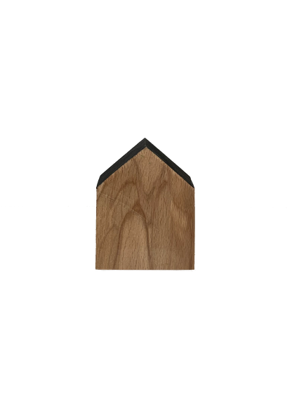 kleines Holzhaus schwarz 8cm