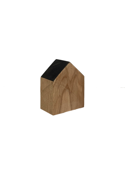 kleines Holzhaus schwarz 8cm