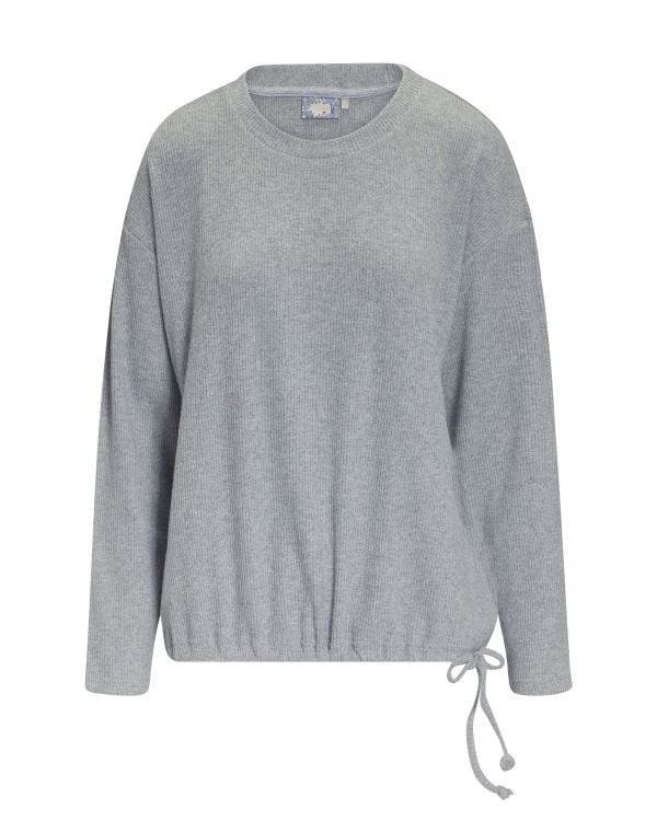 Longsleeve Daphni Melange grau