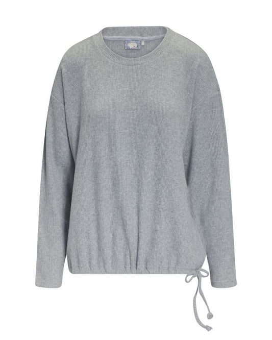 Longsleeve Daphni Melange grau