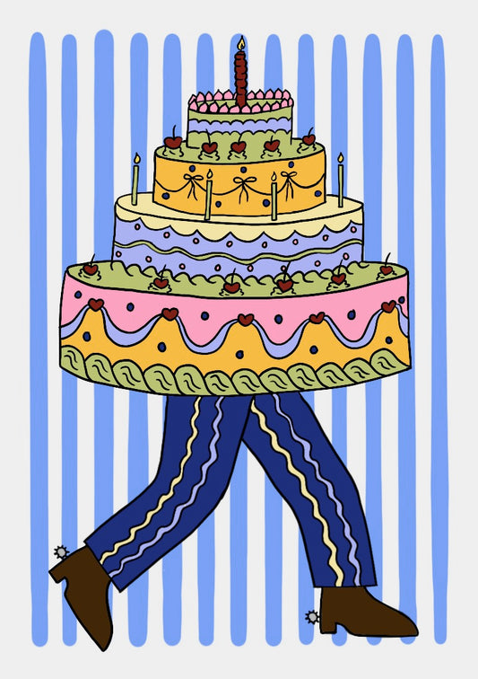 Karte rennende Torte